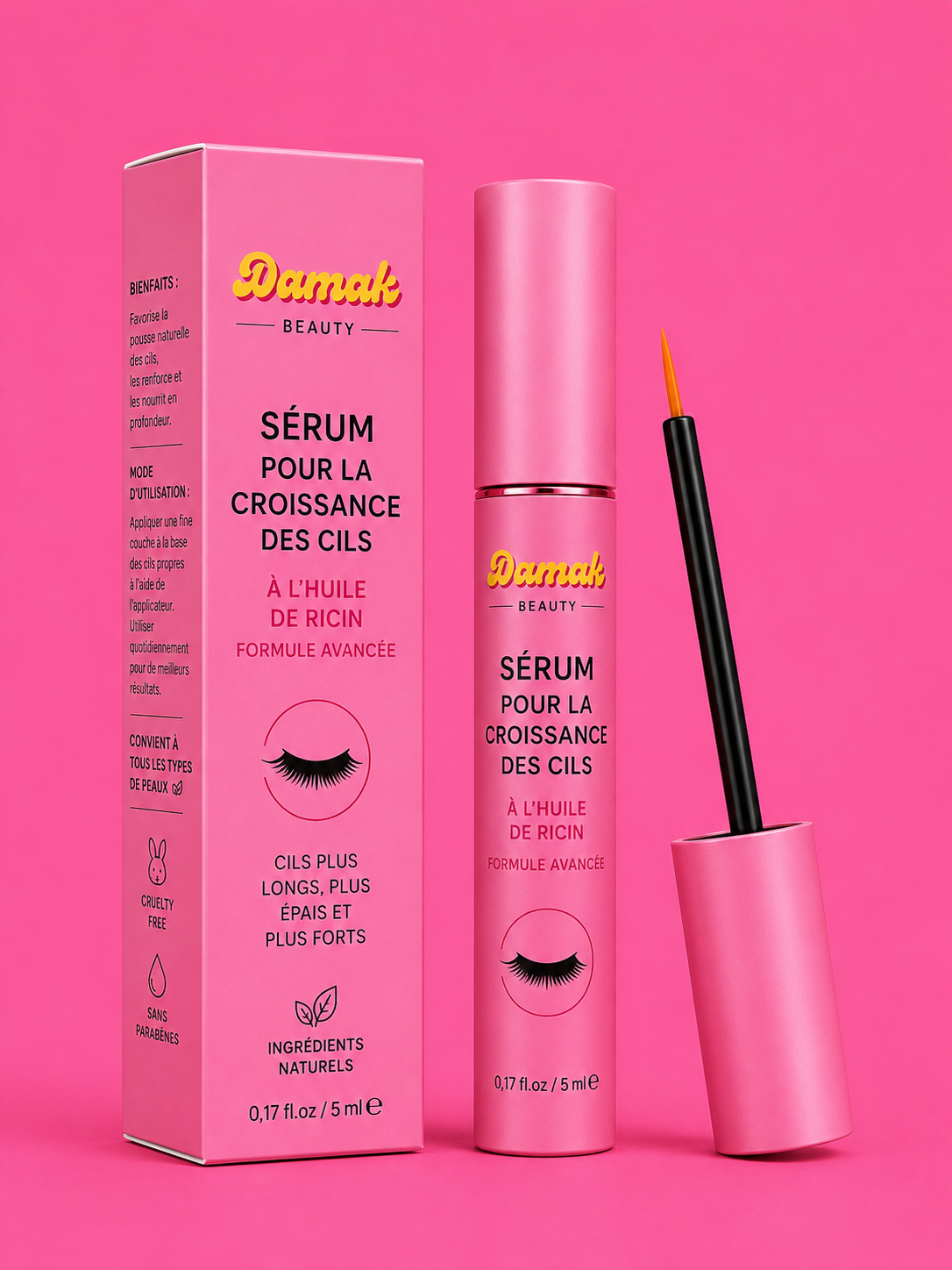 ✨ Sérum Cils à l’Huile de Ricin – Damak Glow ✨