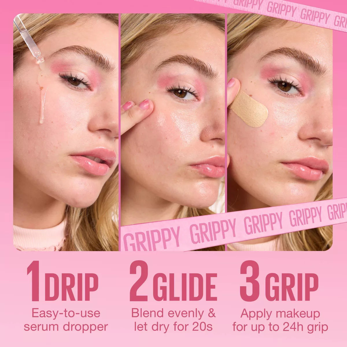Maybelline Grippy Serum Makeup Gripping Primer with Niacinamide - 1 Fl Oz: Liquid, Recommended for Normal Skin